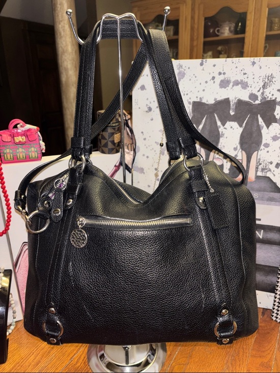 Handbags - Coach Madison Alexandra Black Pebbled Leather Tote
